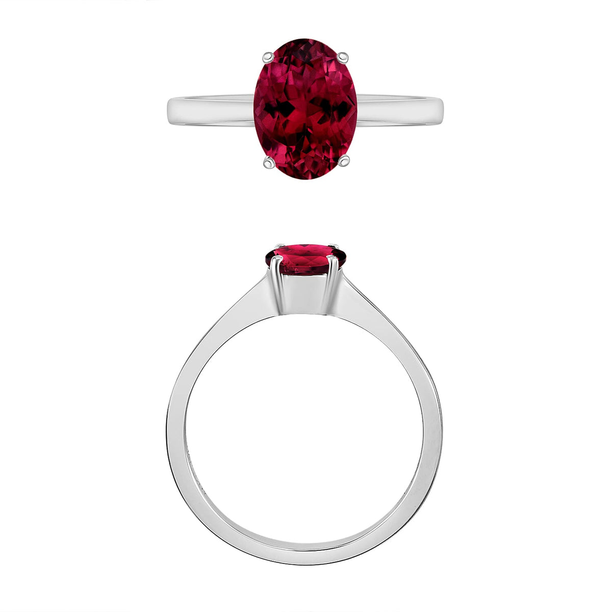 950 Platinum Rubellite Solitaire Ring in Platinum Wt. 5.5 grams, 1.30 Ct 8000802 3