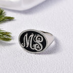 Luxuriant 950 Platinum Lab Grown Diamond (SI-GH) Enamelled Ring 0.54 Ct, Platinum Wt. 15.93 Gms.