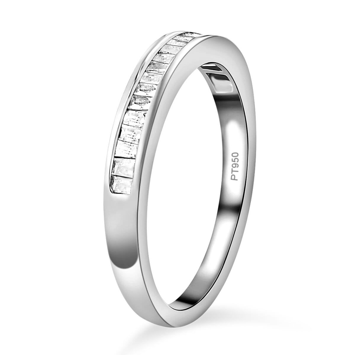 950 Platinum  SI  White Diamond  GH, SI Ring 0.25 ct,  Platinum Wt. 2.91 Gms  0.250  Ct. 7759265 3