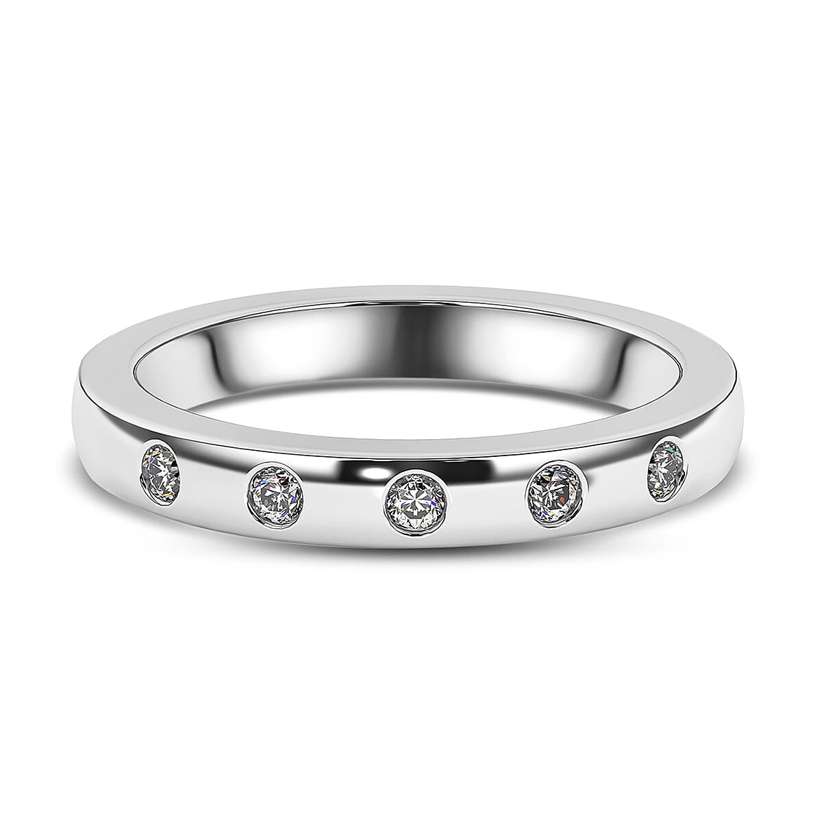 950 Platinum White Diamond Ring, Platinum Wt.4.80 Gms 8563187 0