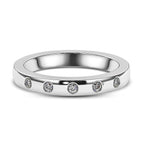 950 Platinum SI1 White Diamond SI1 Ring, Platinum Wt.4.8 Gms  0.150  Ct.
