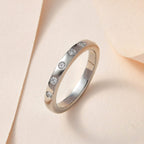 950 Platinum SI1 White Diamond SI1 Ring, Platinum Wt.4.8 Gms  0.150  Ct.