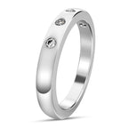 950 Platinum SI1 White Diamond SI1 Ring, Platinum Wt.4.8 Gms  0.150  Ct.