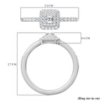 950 Platinum SI2 White Diamond SI2 Cluster Ring, Platinum Wt.4.72 Gms  0.471  Ct.
