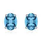 950 Platinum   Santamaria Aquamarine  Solitaire Stud Push Post Earring 1.70 ct,  Platinum Wt. 2.7 Gms  1.700  Ct.