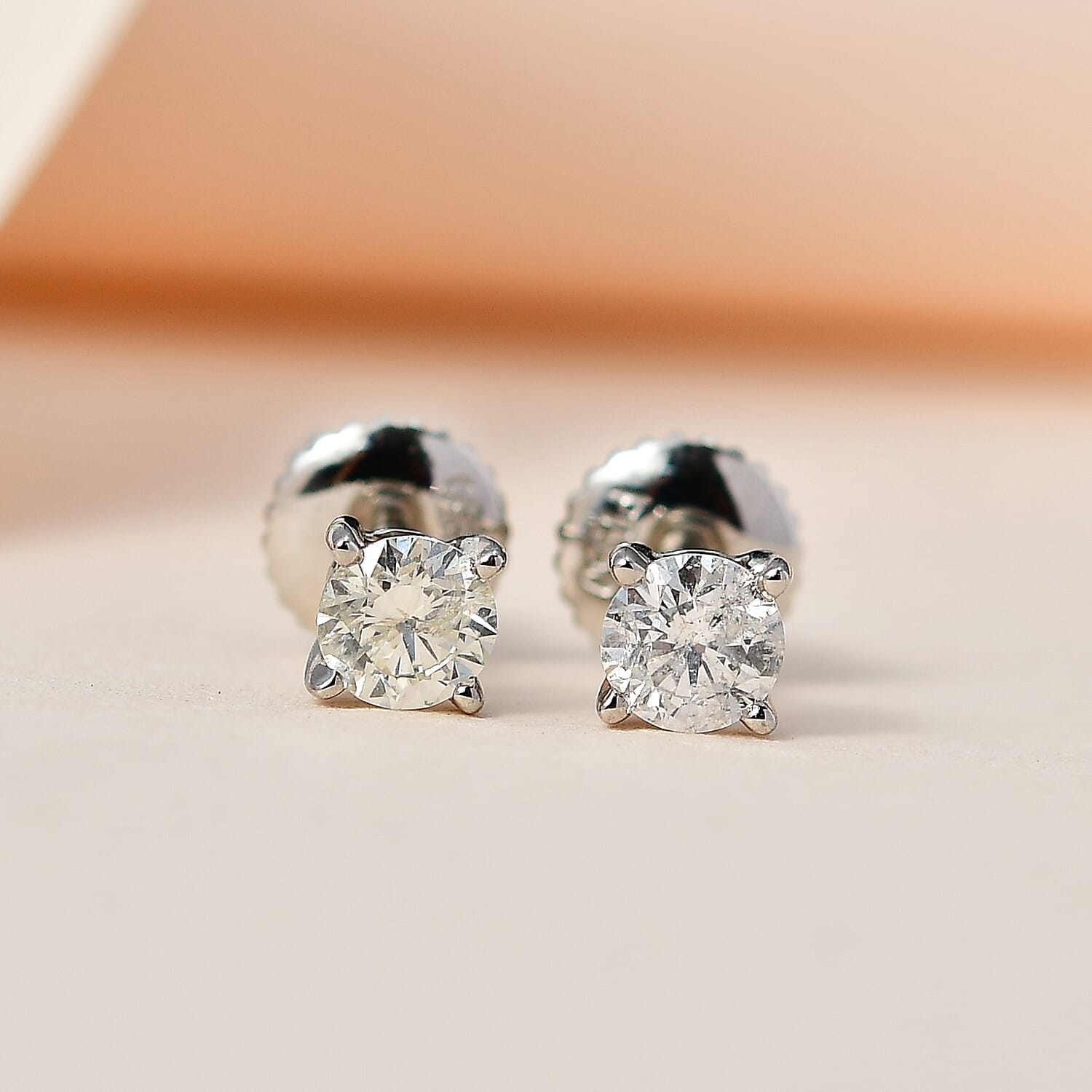 950 Platinum Certified (I1-I2-G-H) Diamond Stud Earrings 0.50 Ct. 7662195 1