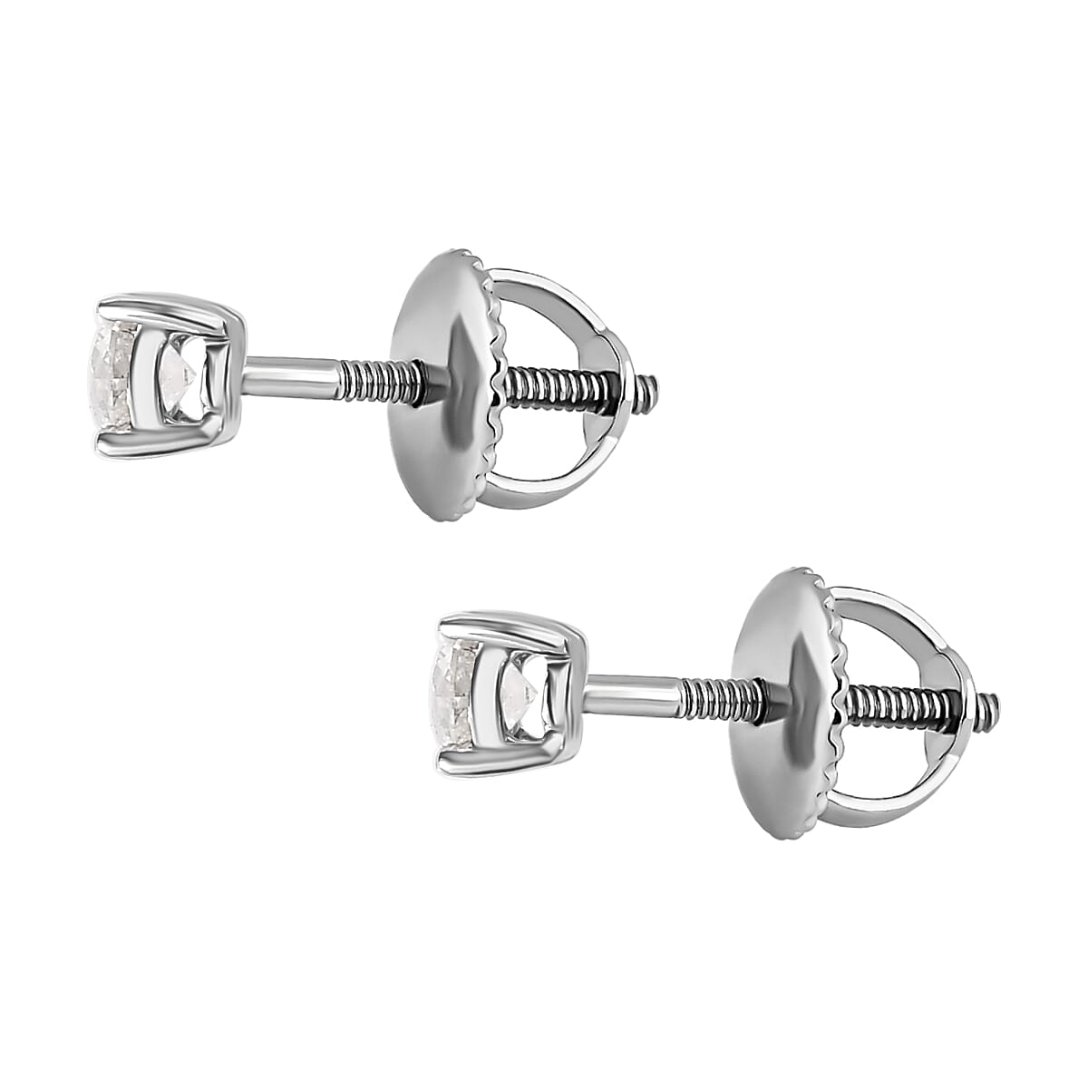950 Platinum Certified (I1-I2-G-H) Diamond Stud Earrings 0.50 Ct. 7662195 3