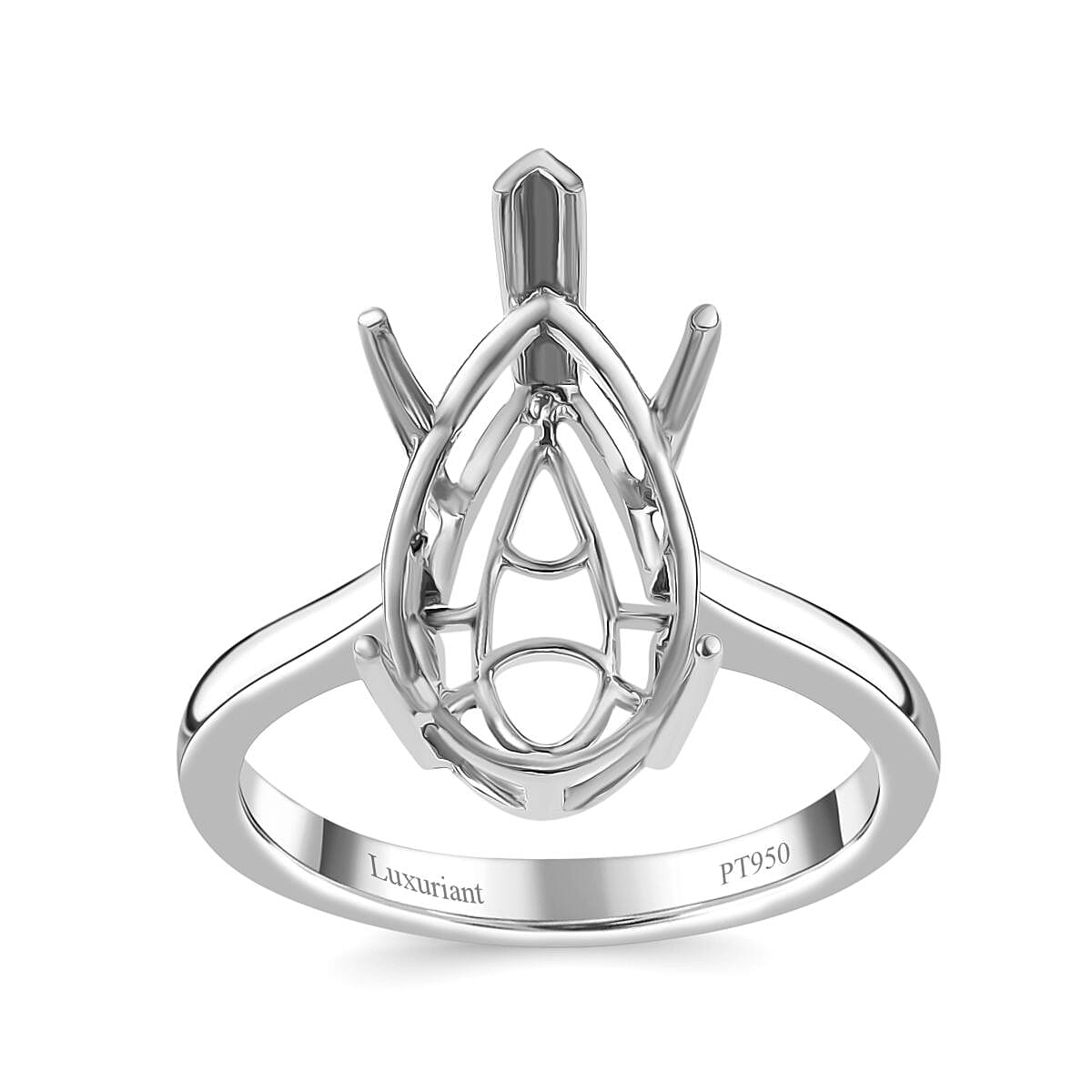 950 Platinum Solitaire Ring Mount, Platinum Wt. 6.65 Gms 7998337 0