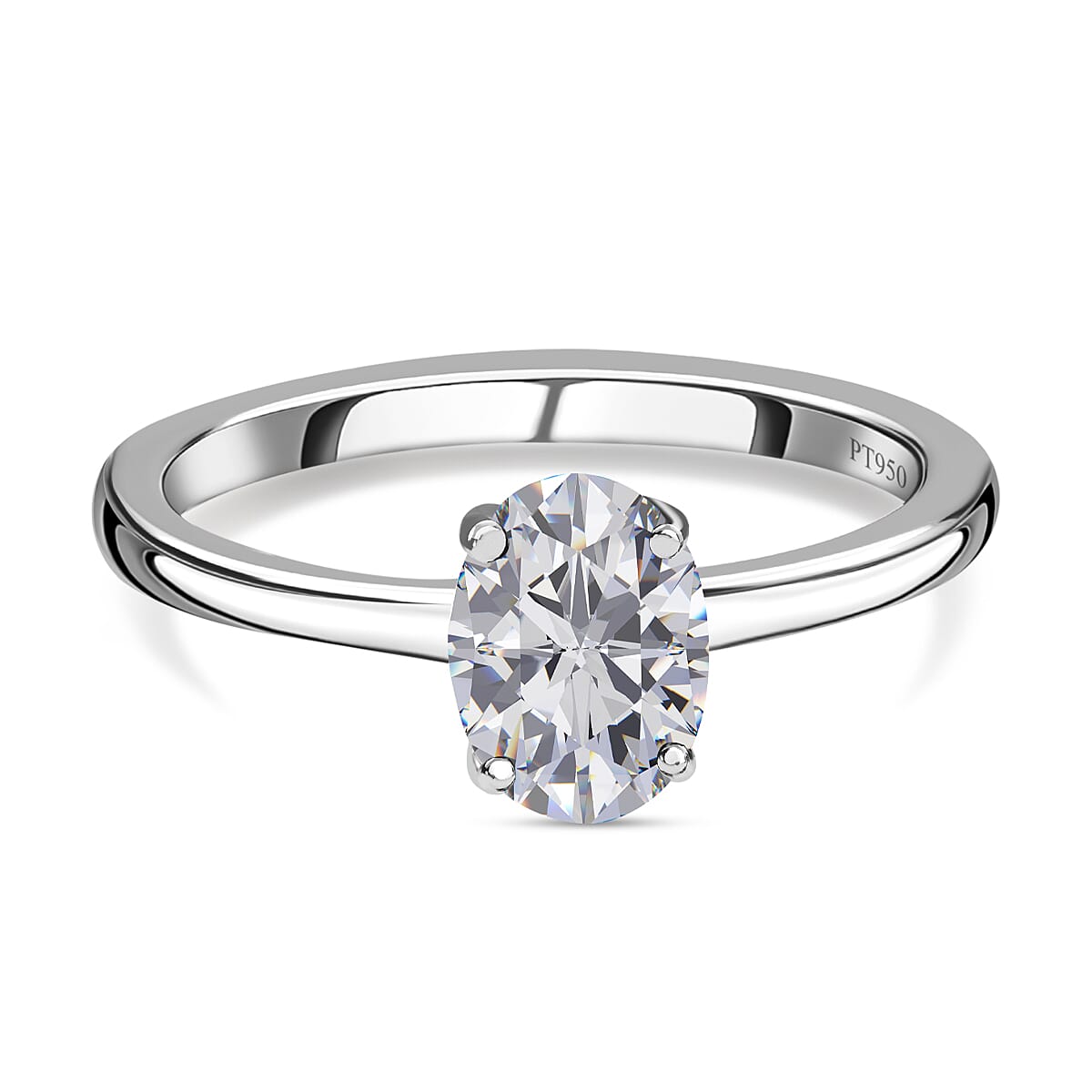 Luxuriant Diamond - 950 Platinum IGI Certified Lab Grown Diamond (EF-VS) Solitaire Ring 1.00 Ct 7702543 0