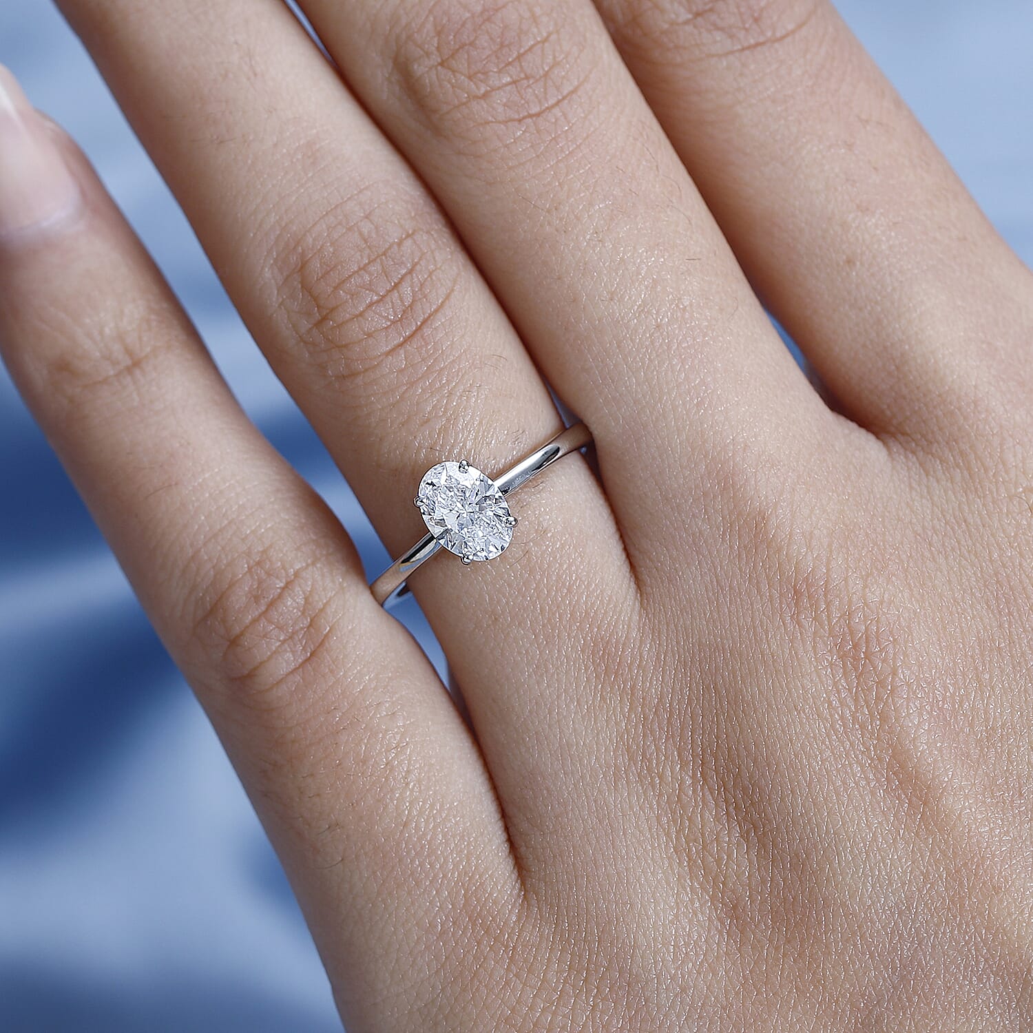 Luxuriant Diamond - 950 Platinum IGI Certified Lab Grown Diamond (EF-VS) Solitaire Ring 1.00 Ct 7702543 2