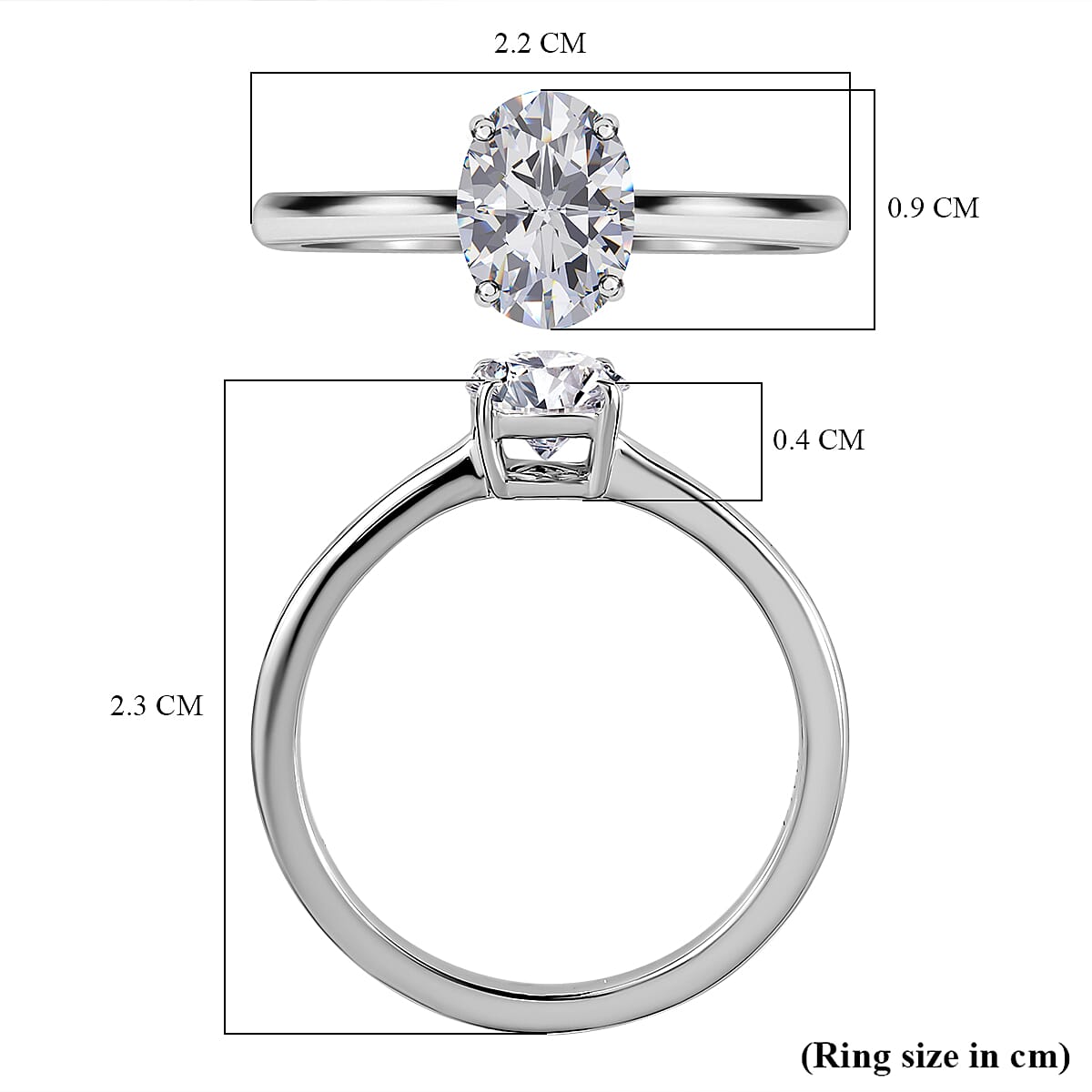 Luxuriant Diamond - 950 Platinum IGI Certified Lab Grown Diamond (EF-VS) Solitaire Ring 1.00 Ct 7702543 5