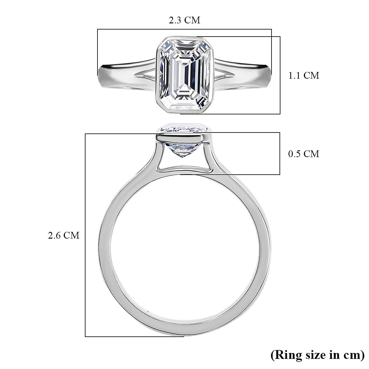 Luxuriant Diamond 950 Platinum Lab Grown Diamond (VS2-F) Solitaire Ring 3.00 Ct. 8016453 5