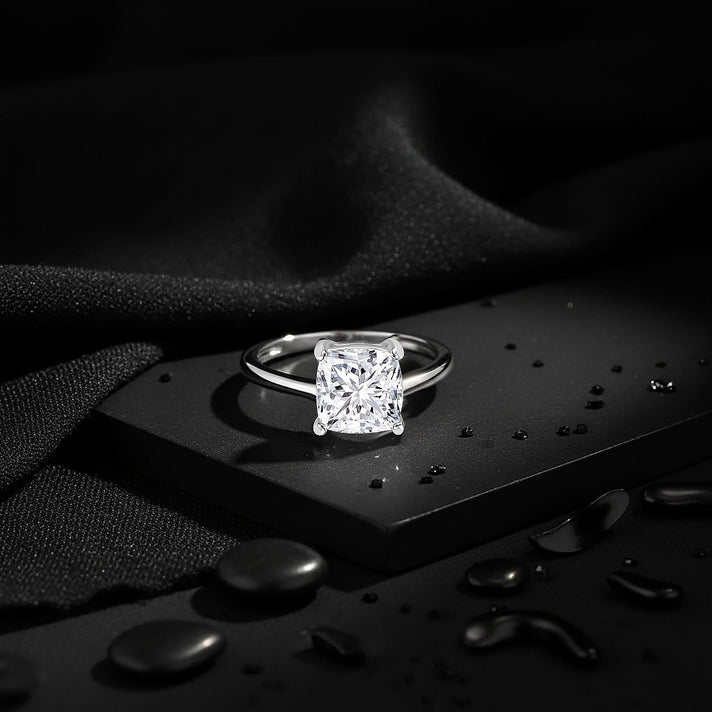LUXURIANT 2 Ct. Lab Grown Diamond Cushion Cut Solitaire Diamond Ring in 950 Platinum (GH, VS) 8521564 2