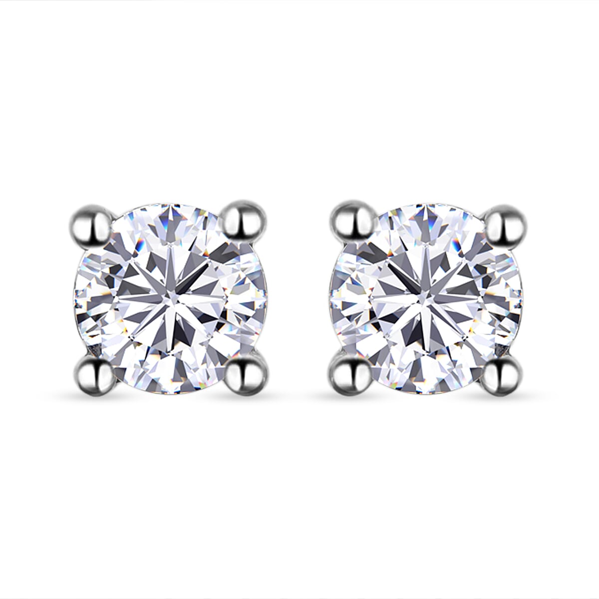 Vegas Find - 950 Platinum IGI Certified (VVS-D) Lab Grown Diamond Stud 2.00 Ct With Screwbacks 7744023 0