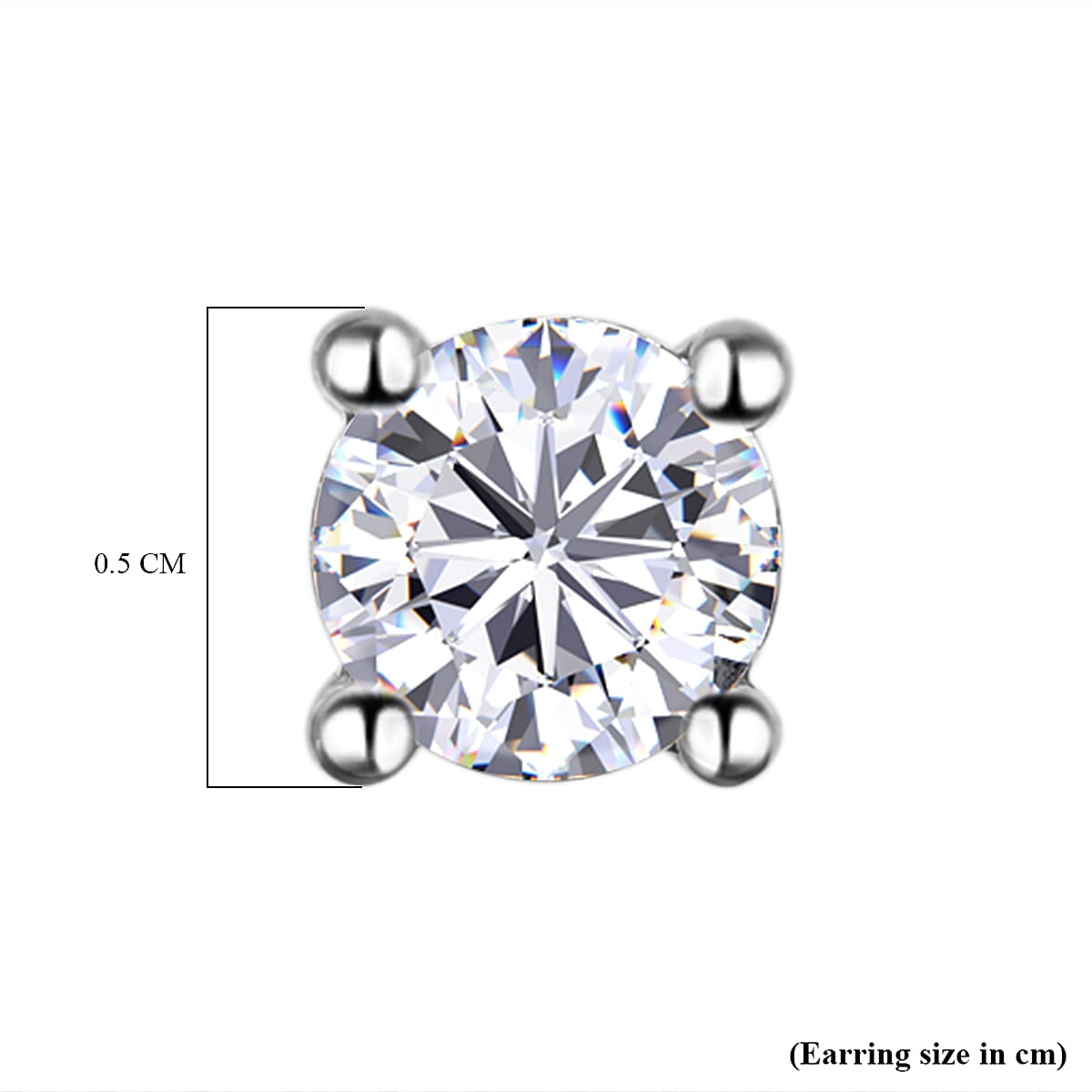 Vegas Find - 950 Platinum IGI Certified (VVS-D) Lab Grown Diamond Stud 2.00 Ct With Screwbacks 7744023 4