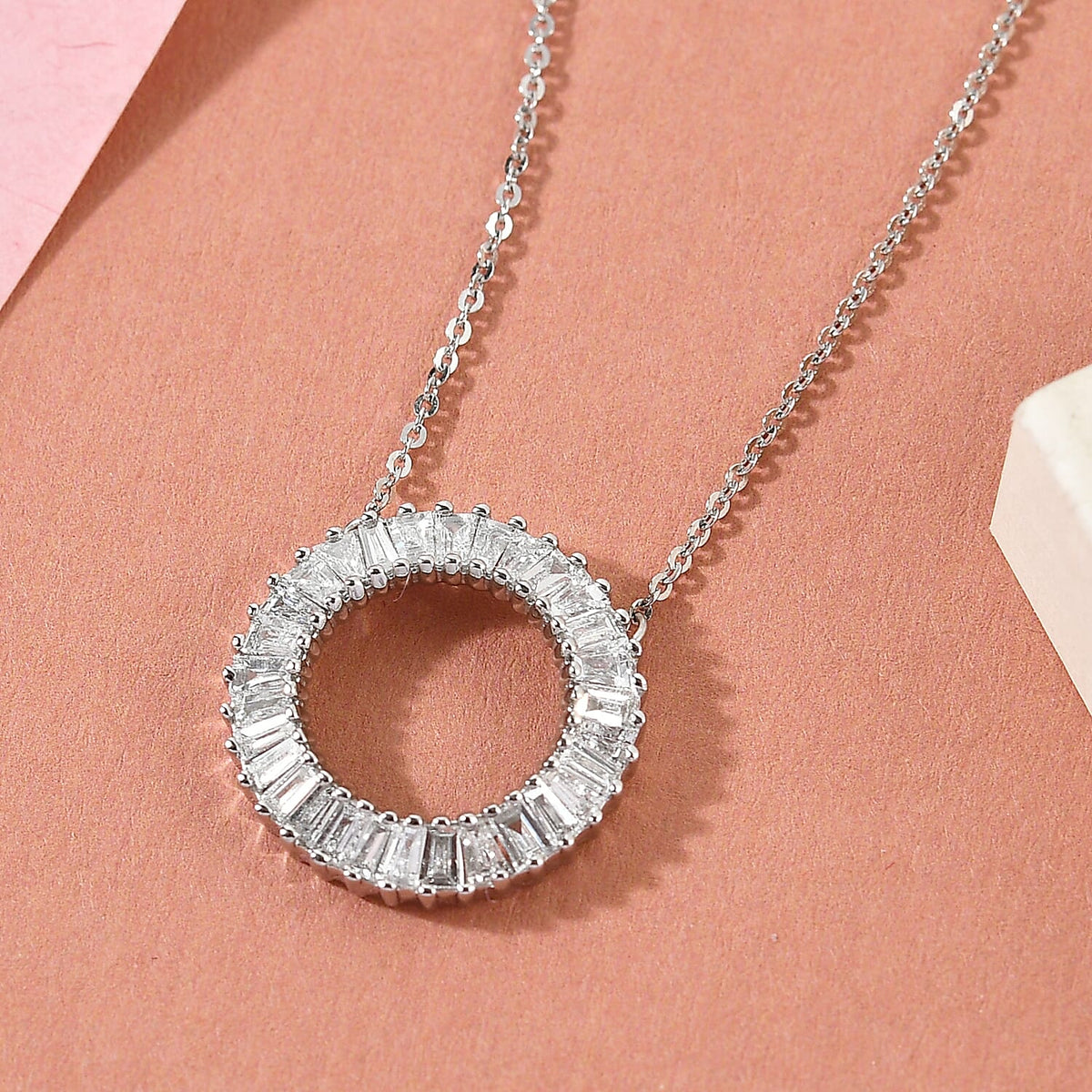 RHAPSODY 950 Platinum SGL Certified Diamond Circle Necklace 7759258 2