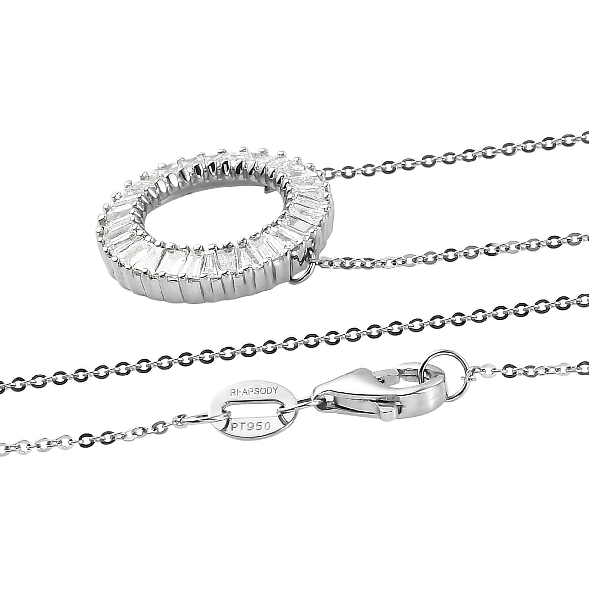 RHAPSODY 950 Platinum SGL Certified Diamond Circle Necklace 7759258 3