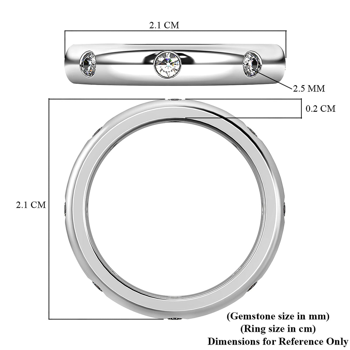 950 Platinum Diamond IGI Certified (EF-VS) Band Ring 0.50 Ct, Platinum Wt. 7.90 Gms 7620626 4