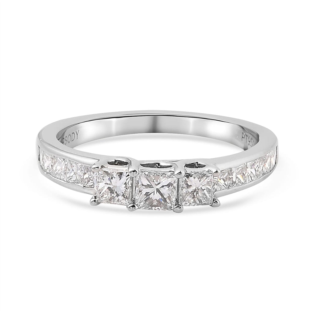 RHAPSODY 950 Platinum IGI Certified Diamond (VS-E-F) Ring 1.04 Ct.