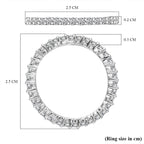 RHAPSODY 950 Platinum (VS-EF) IGI Certified Natural White Diamond Full Eternity Band Ring 1.00Ct.