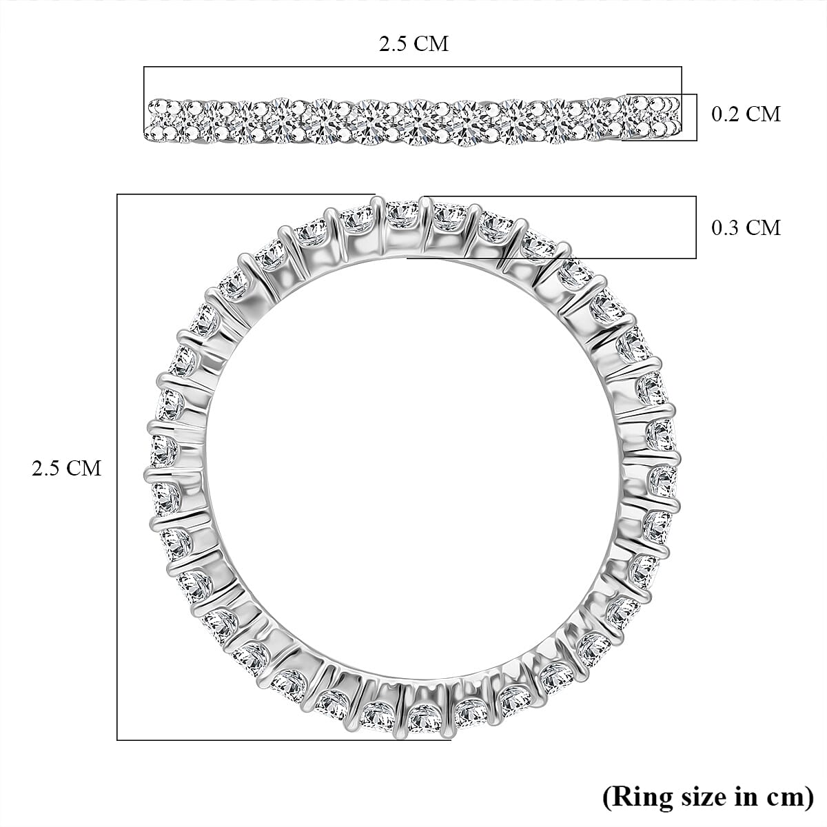 RHAPSODY 950 Platinum (VS-EF) IGI Certified Natural White Diamond Full Eternity Band Ring 1.00Ct. 8168810 3