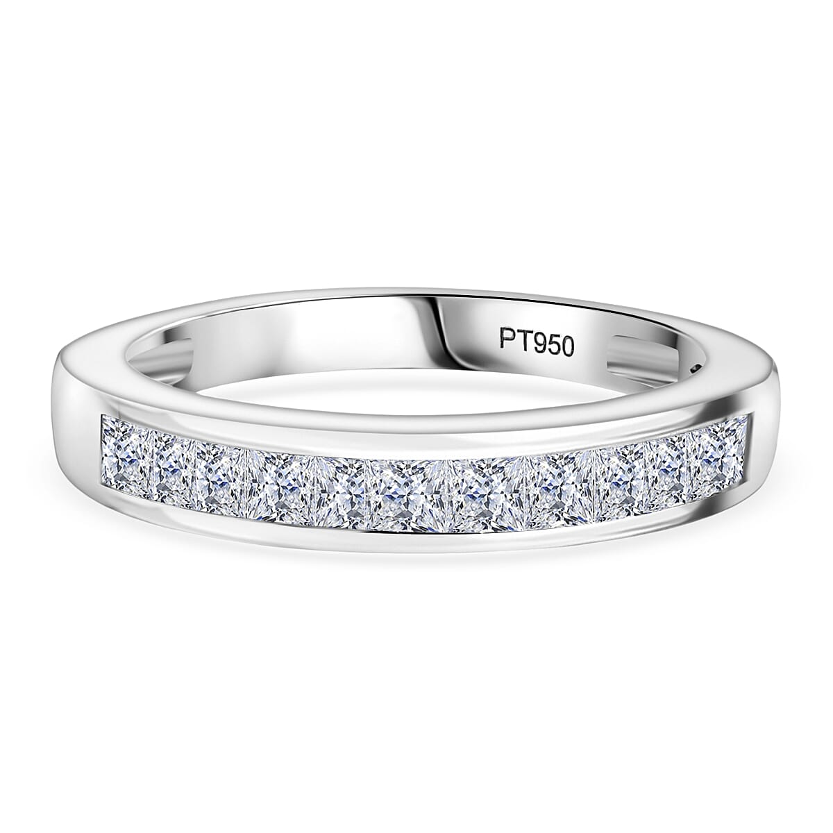 950 Platinum VS White Diamond EF, VS Ring, Platinum Wt.6.75 Gms  0.990  Ct. 8247795 0