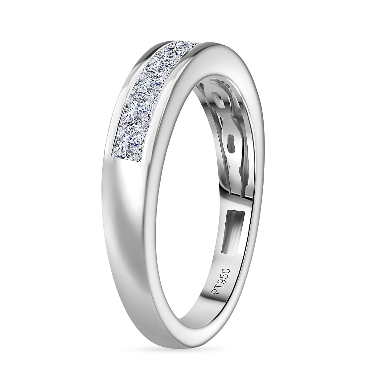 950 Platinum VS White Diamond EF, VS Ring, Platinum Wt.6.75 Gms  0.990  Ct. 8247795 3