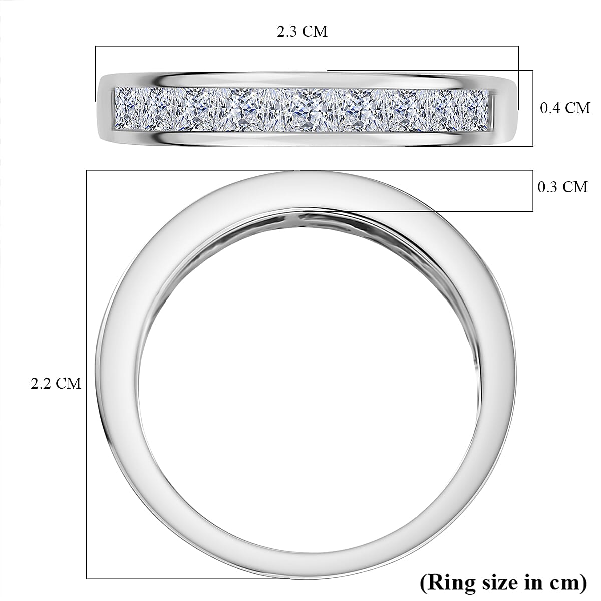 950 Platinum VS White Diamond EF, VS Ring, Platinum Wt.6.75 Gms  0.990  Ct. 8247795 5