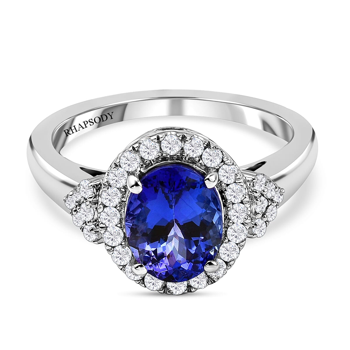 RHAPSODY 950 Platinum VS White Diamond And Tanzanite Ring 2.50 ct, Platinum Wt. 6.47 Gms 2.500 Ct. 7230523 0