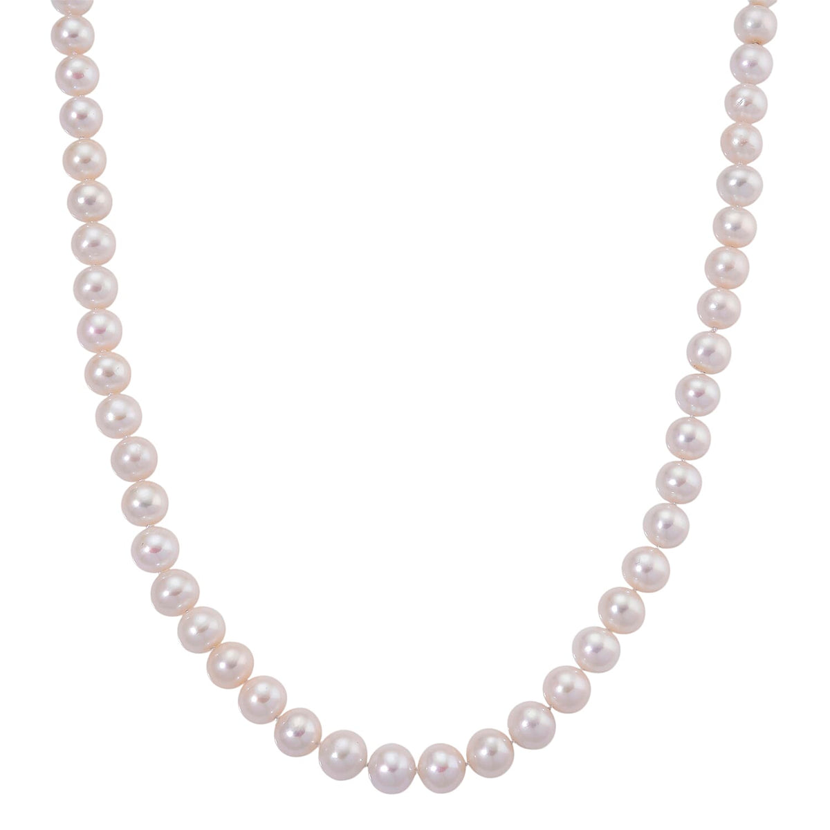 Rhapsody 950 Platinum AAAA White Edison Pearl (9-11mm) Necklace (Size 20) with Lobster Clasp 8243132 0