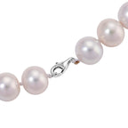 Rhapsody 950 Platinum AAAA White Edison Pearl (9-11mm) Necklace (Size 20) with Lobster Clasp