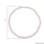 Rhapsody 950 Platinum AAAA White Edison Pearl (9-11mm) Necklace (Size 20) with Lobster Clasp