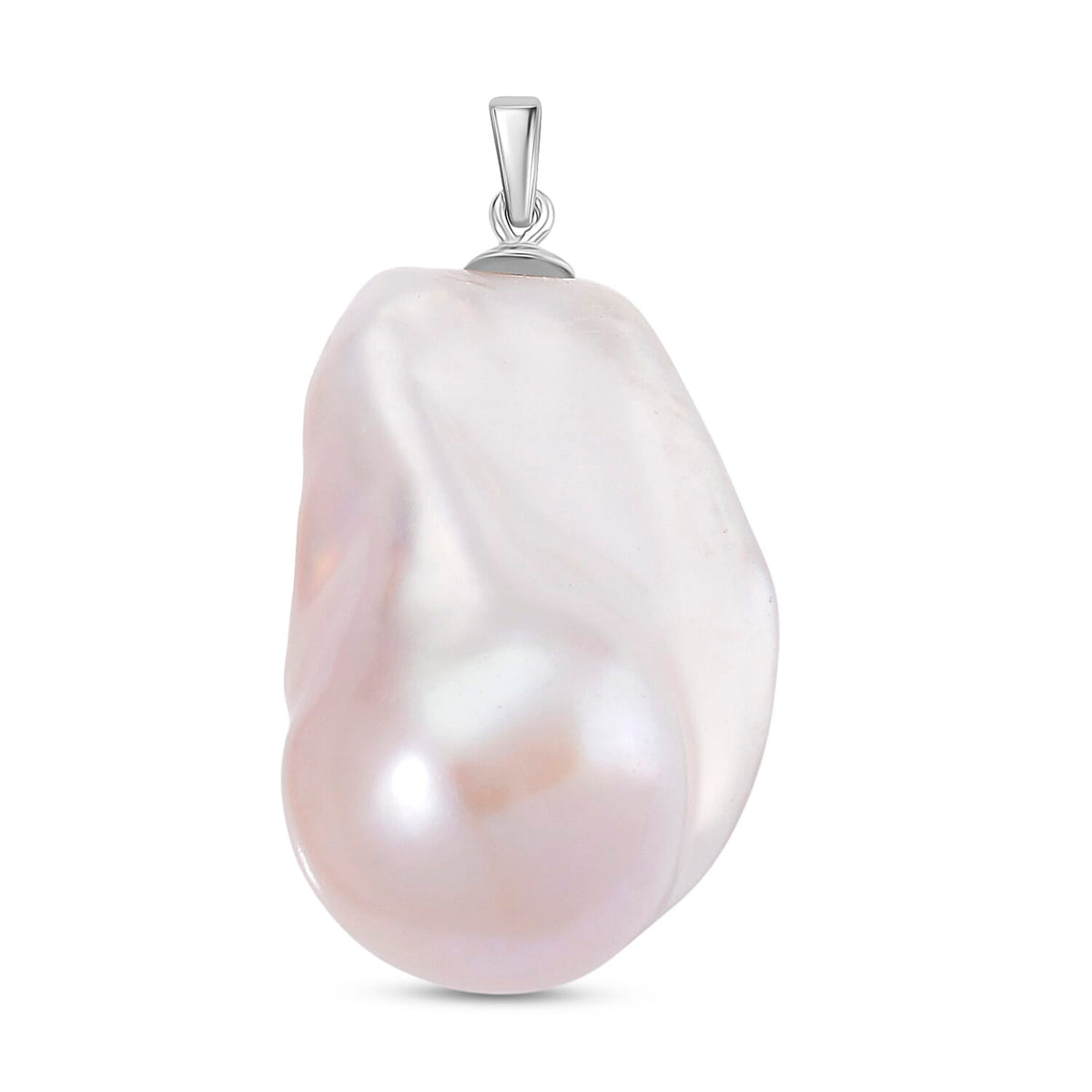 RHAPSODY-950 Platinum AAAA White Baroque Pearl Pendant 8250335 0