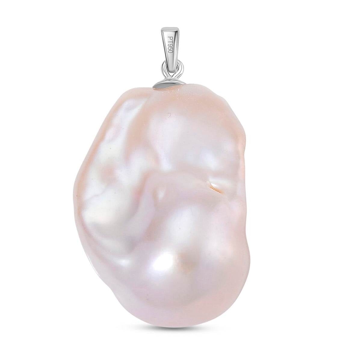 RHAPSODY-950 Platinum AAAA White Baroque Pearl Pendant 8250335 5