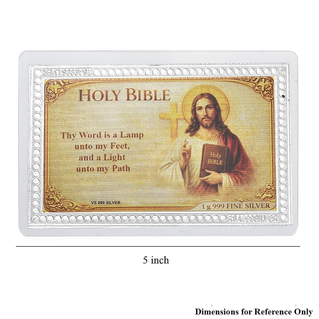 999 Pure Silver (99.9% Purity) Holy Bible Collectible