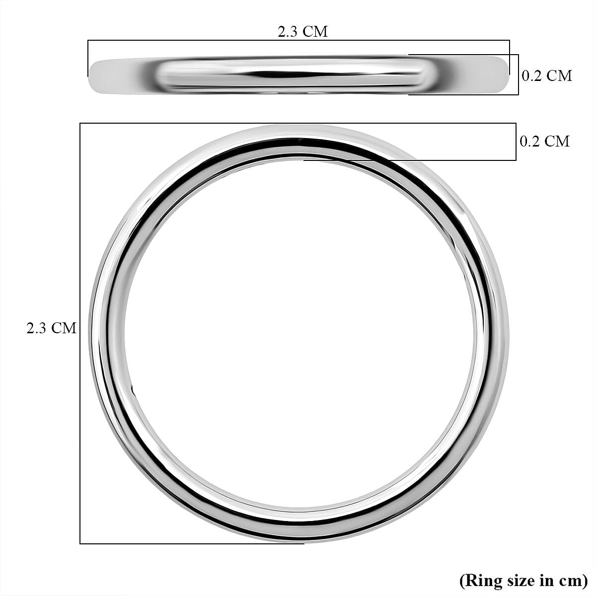 Close Out Deal - 999 White Platinum Band Ring 8297058 6