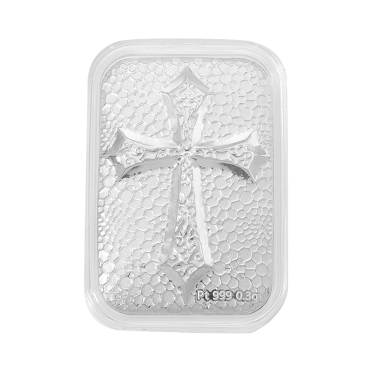 999 White Platinum Embossed Cross Bar V32562391 0