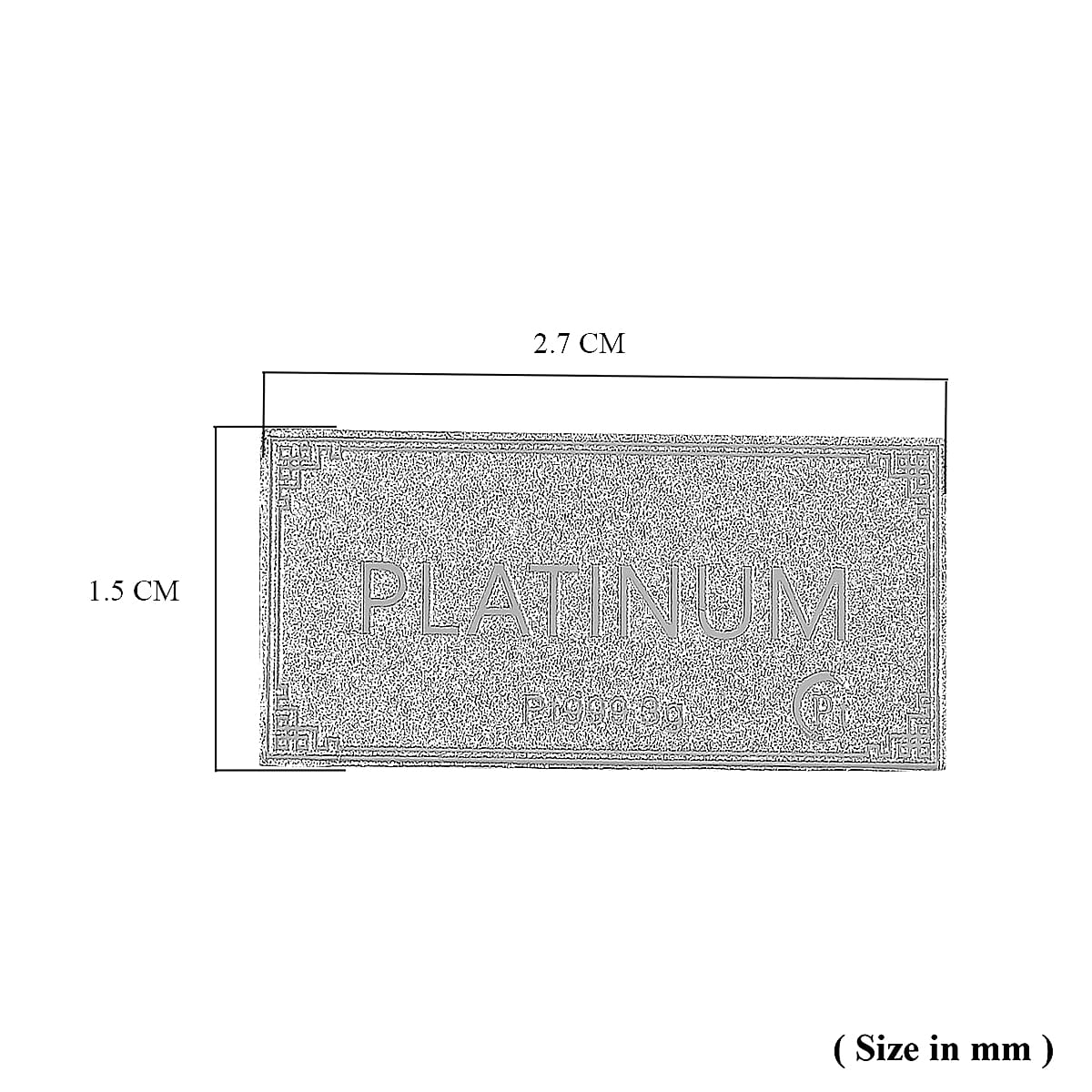999 Platinum (99.9% Platinum Purity) Bar Wt. 3gms 7909349 4