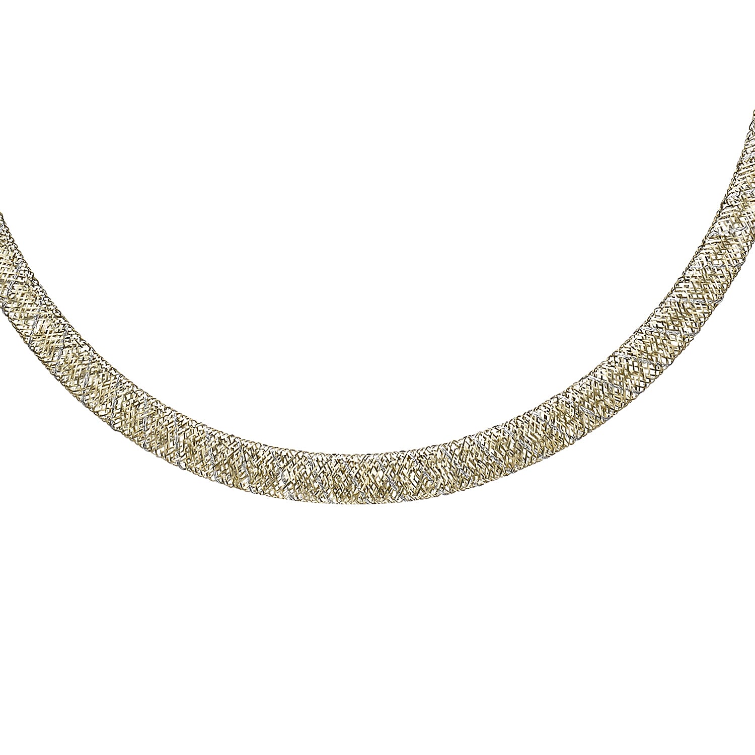 9K 2 Colour Gold Flexible Necklace 18 Inch 7254577 0