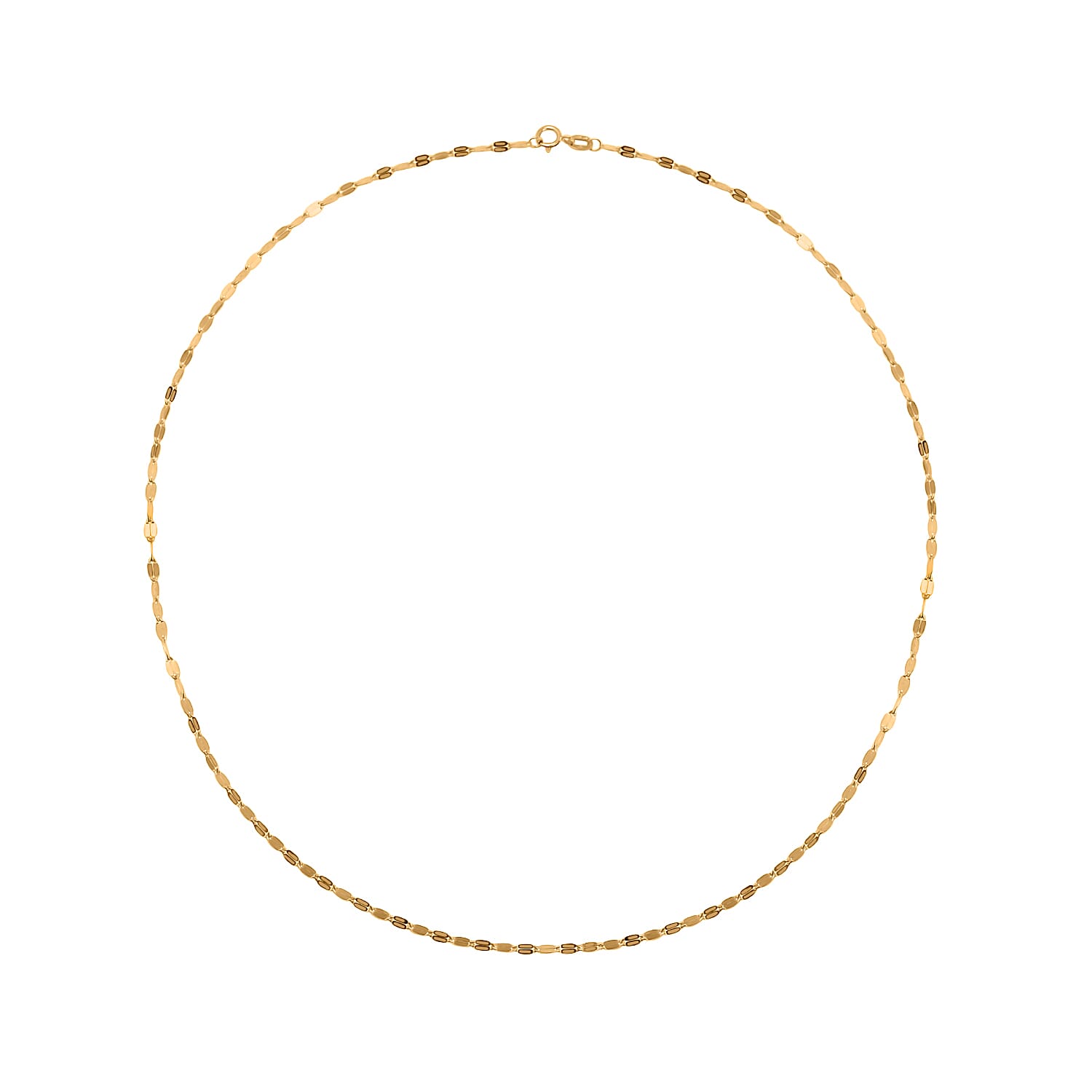 9K Gold 2.3 MM Forzantina Chain with Spring Ring Clasp 18 Inch 8104711 2