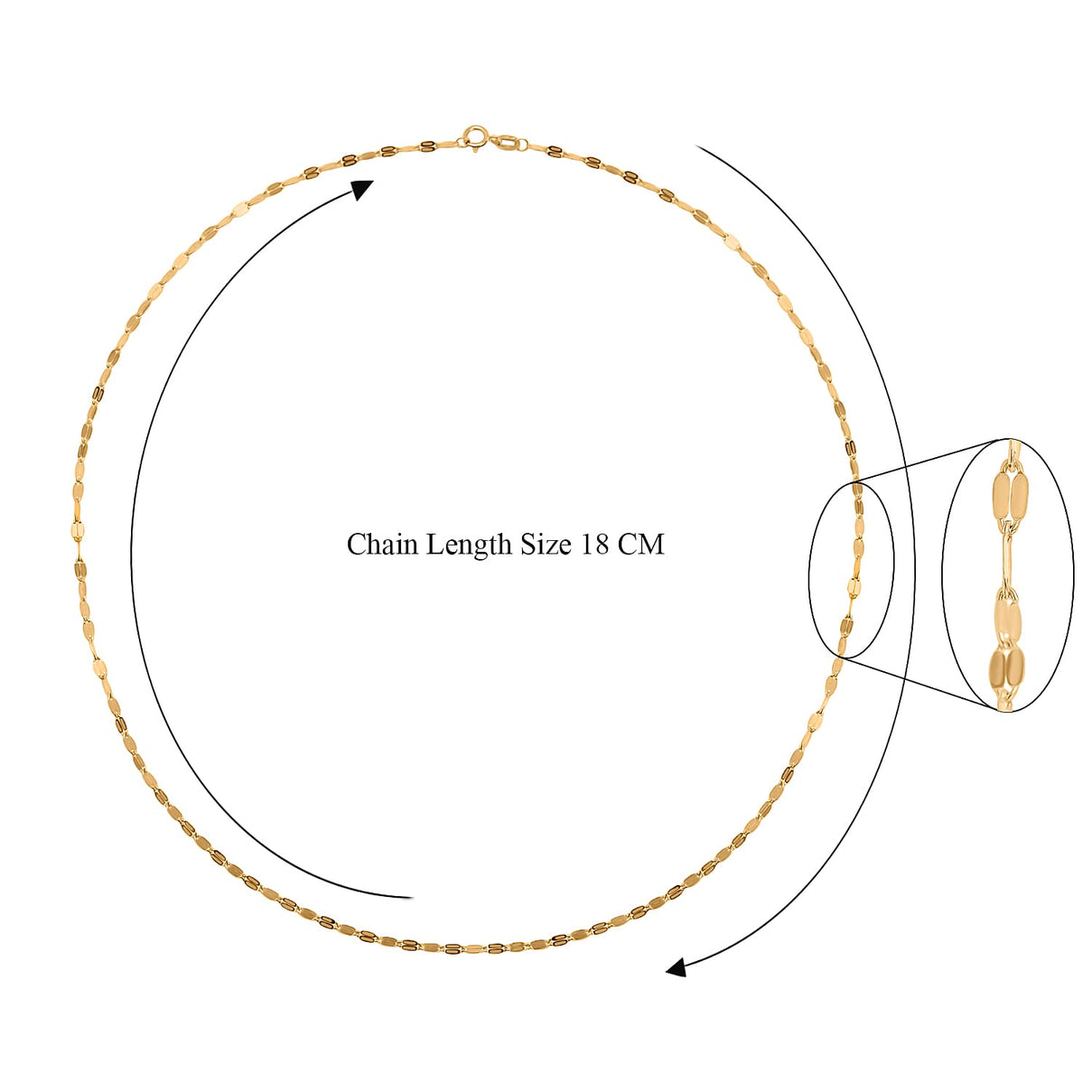 9K Gold 2.3 MM Forzantina Chain with Spring Ring Clasp 18 Inch 8104711 5