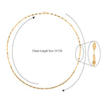 9K Yellow Gold Chain (Size - 18), Gold Wt.1.5 Gms