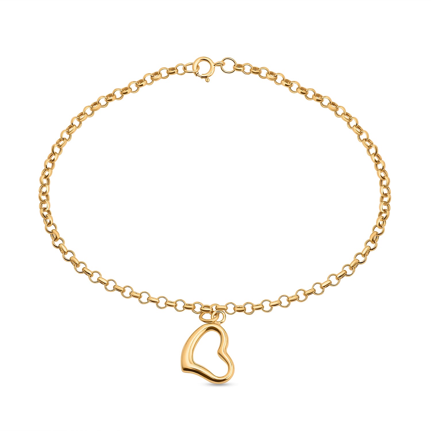9K Gold 2.4 MM Belcher Bracelet with Spring Ring Clasp 7 Inch Polished 8104726 0