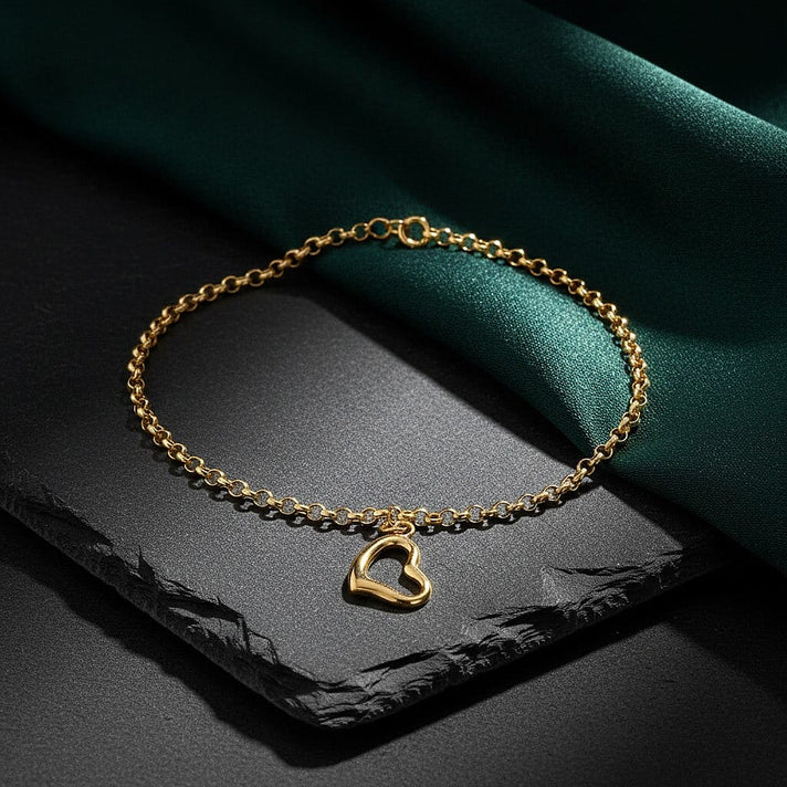 9K Gold 2.4 MM Belcher Bracelet with Spring Ring Clasp 7 Inch Polished 8104726 2