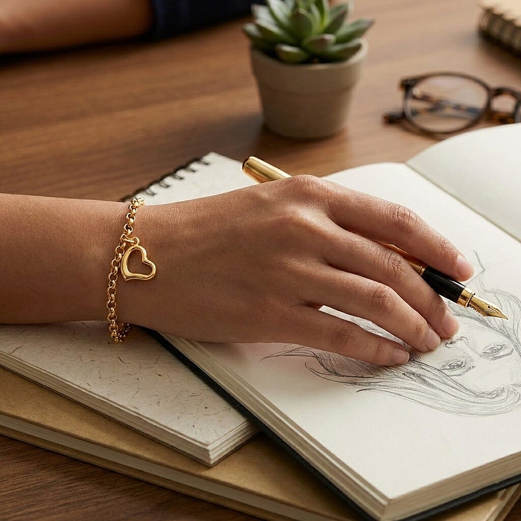 9K Yellow Gold Bracelet (Size - 7), Gold Wt.0.96 Gms