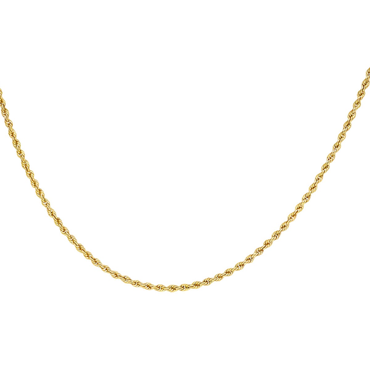 9K Gold 2.5 MM Rope Chain with Spring Ring Clasp 22 Inch Polished 3g 8104697 0