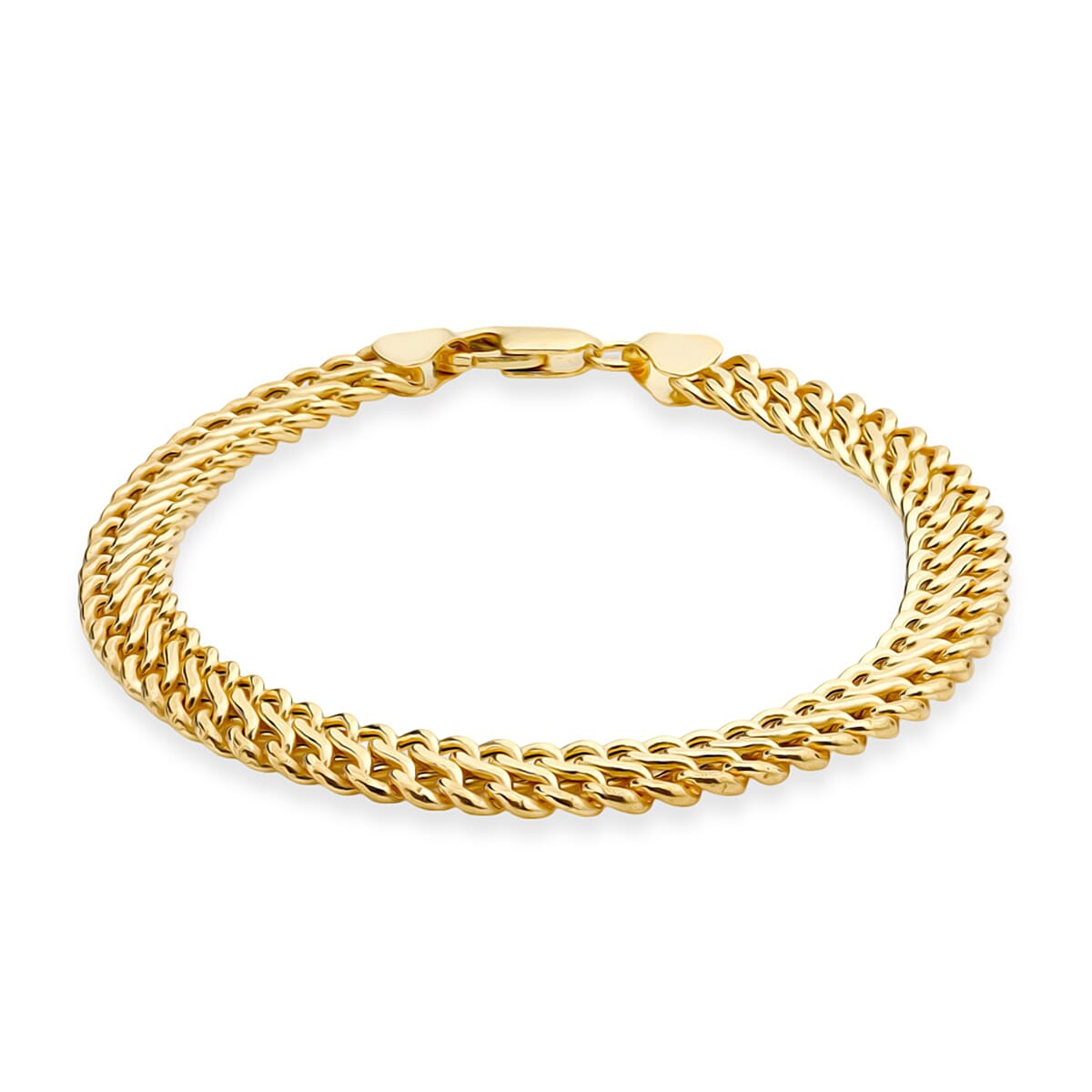 9K Yellow Gold 6 MM Hollow Curb Bracelet with Lobster Clasp 7 Inch Polished, 4.8 Gms 8104722 0