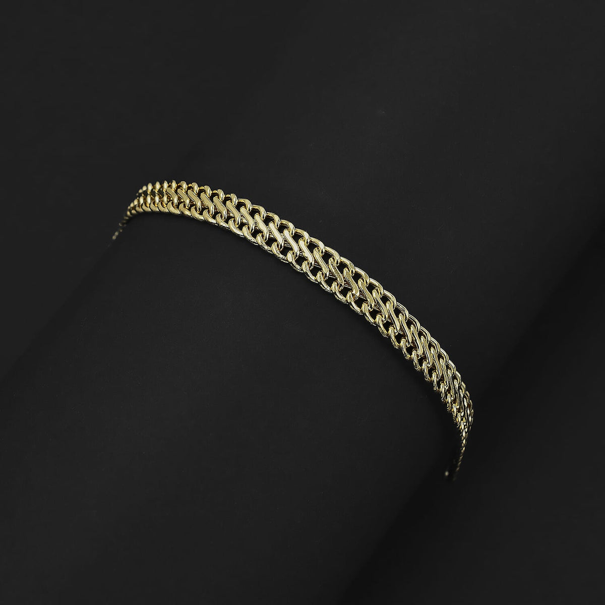 9K Yellow Gold 6 MM Hollow Curb Bracelet with Lobster Clasp 7 Inch Polished, 4.8 Gms 8104722 1