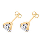 9K Yellow Gold  A   White Cubic Zirconia  Earring 4.34 pc,  Gold Wt. 0.49 Gms  4.340  Ct.