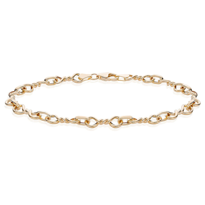 9K Gold Double Twist Fancy Bracelet 7.5 Inch 7193020 1